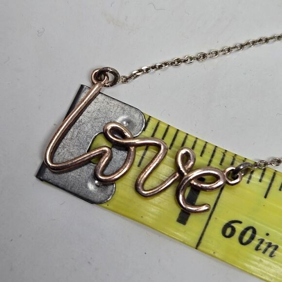 DYADEMA 925 Sterling Silver "Love" Necklace - Picture 3 of 10